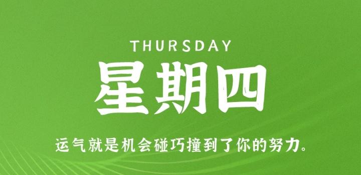 3月23日,星期四,在这里每天60秒读懂世界!