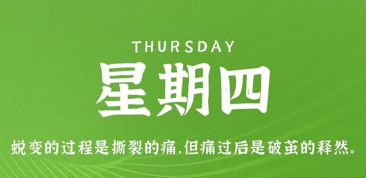 4月20日,星期四,在这里每天60秒读懂世界!